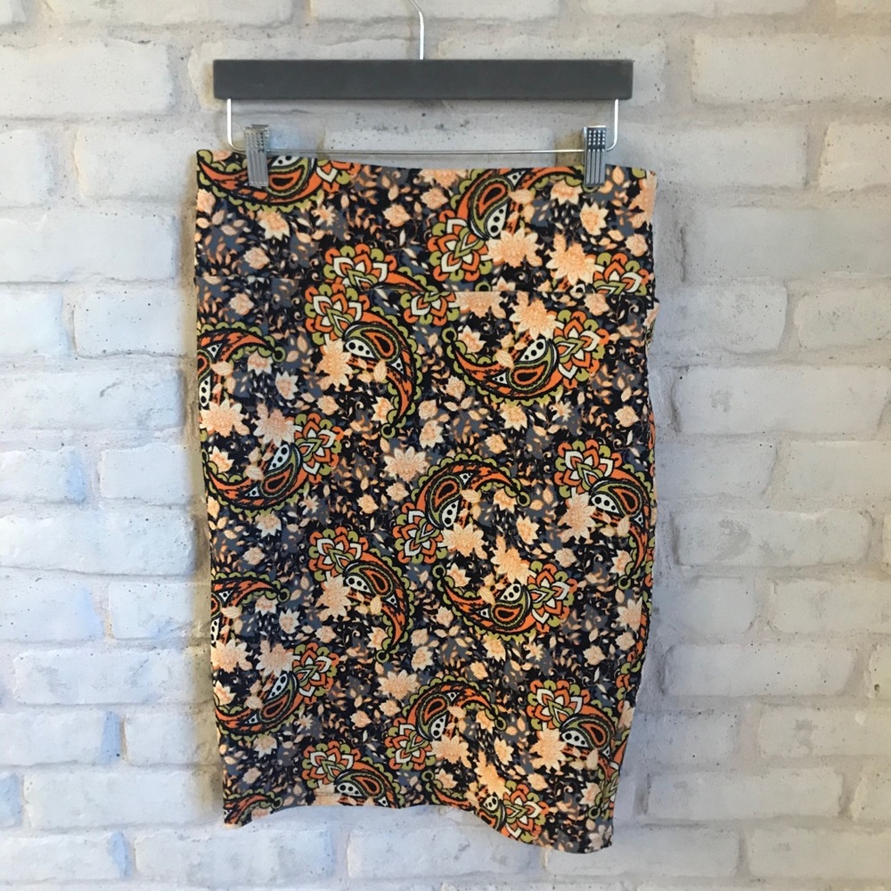LulaRoe Colorful Floral Skirt Size M
